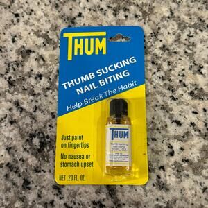 THUM Stop Thumb Sucking Nail Biting Clear Polish Paint .20 Fl. oz. NEW IN BOX